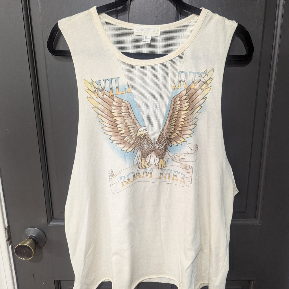 Forever 21 Plus Mesh Detail Top